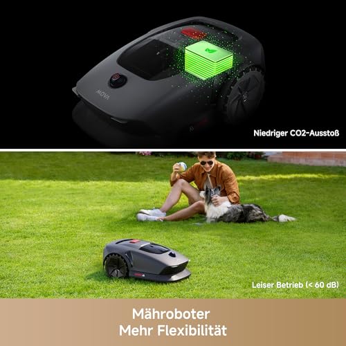 Mähroboter MOVA 600 Kit ohne Kabel 3D LiDAR präzise Kartierung bis 800m² inkl 81x Ersatzmesser Intelligente Hindernisvermeidung und App Steuerung