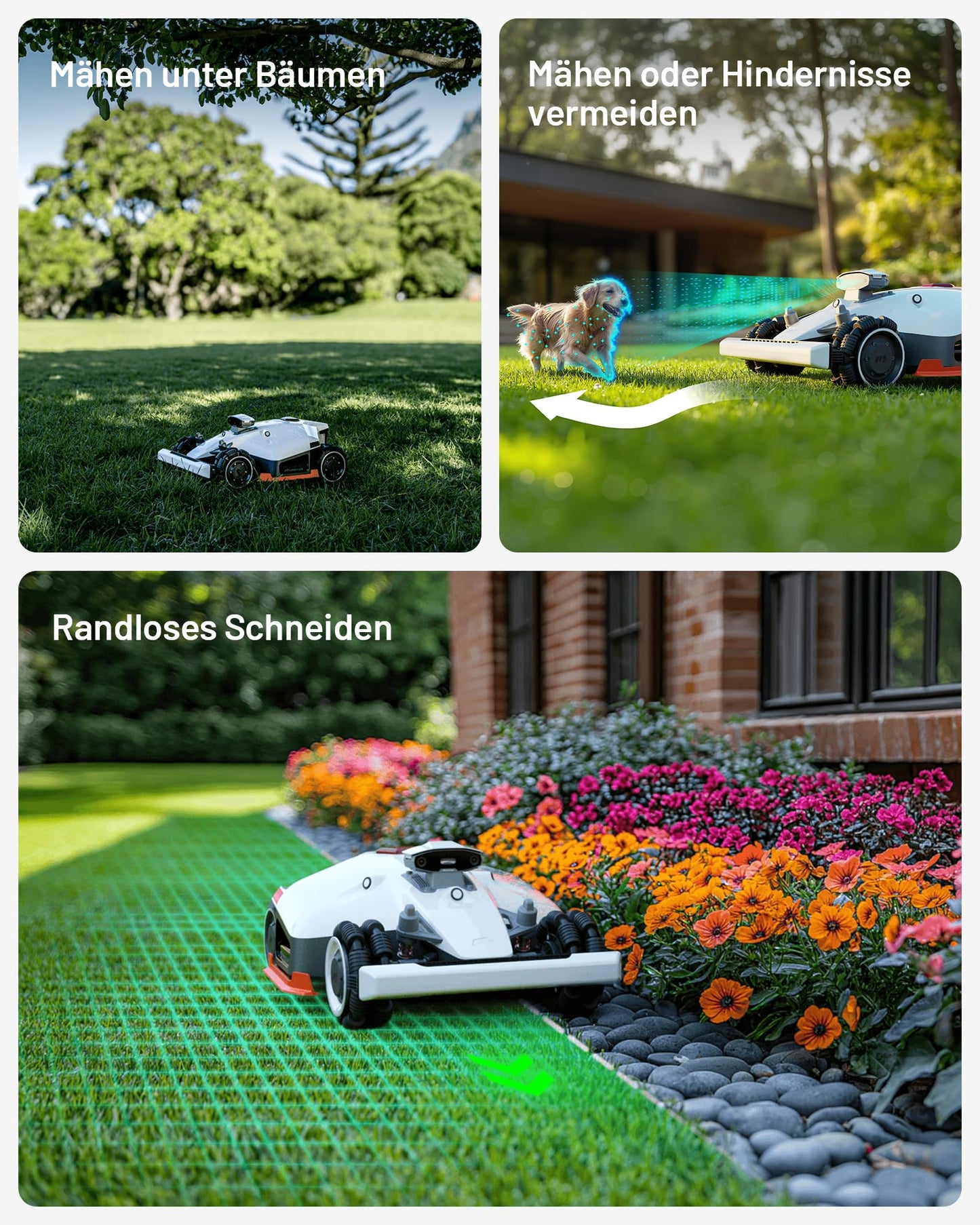 MAMMOTION LUBA 2 AWD 3000X Mähroboter ohne Begrenzungskabel mit NetRTK+Vision Auto-Kartierung 3000m² 4G Modul 80% Steigung