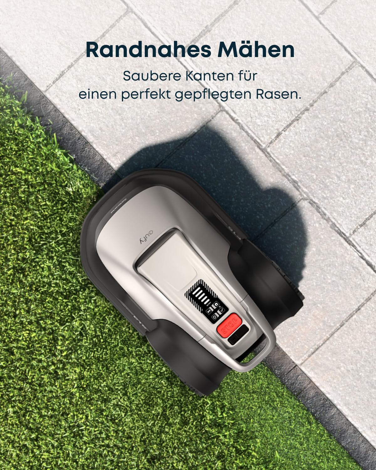 eufy E15 kabelloser Mähroboter ohne RTK Signalausfälle TrueVision Smart Navigation empfohlen bis 800m² Präzisionsrandschnitt App Steuerung Rasenroboter