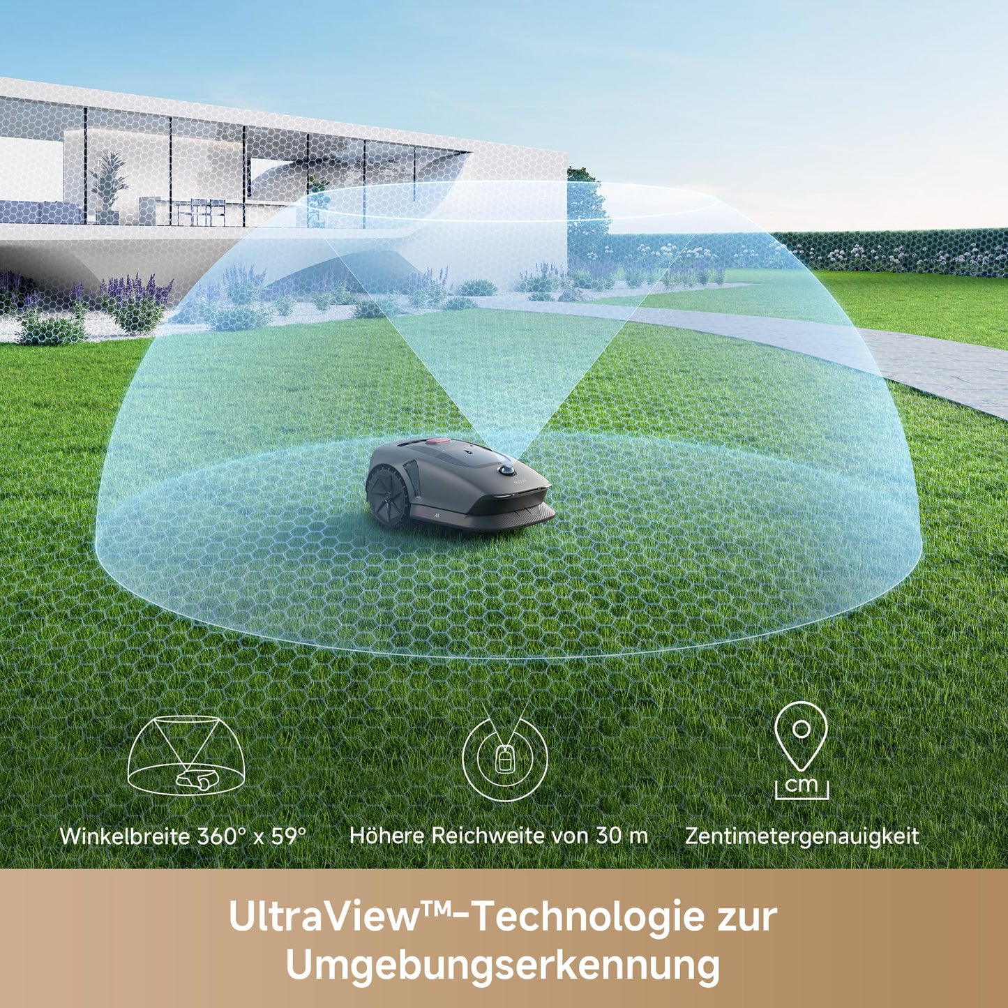 Mähroboter MOVA 600 Kit ohne Kabel 3D LiDAR präzise Kartierung bis 800m² inkl 81x Ersatzmesser Intelligente Hindernisvermeidung und App Steuerung