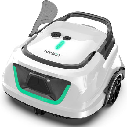 WYBOT (2025 Upgrade) A1 Poolroboter, Laufzeit bis zu 120 Minuten, Pool Roboter Kabellos mit Doppelfilter und Poolroboter Akku, Poolroboter für Aufstellpool bis zu 100㎡(Perlweiß Grün)