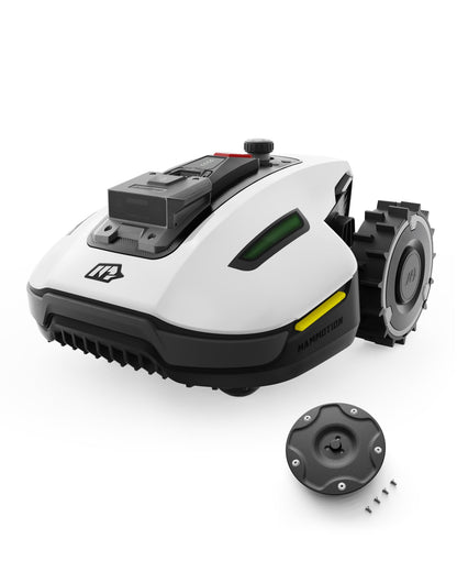 YUKA Mini 500 Mähroboter von MAMMOTION ohne Begrenzungskabel NetRTK Vision Auto-Kartierung empfohlen 500m² 50% Steigung inkl Trennscheibe Rasenroboter