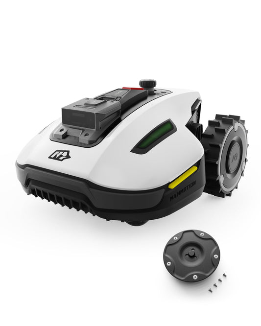 YUKA Mini 500 Mähroboter von MAMMOTION ohne Begrenzungskabel NetRTK Vision Auto-Kartierung empfohlen 500m² 50% Steigung inkl Trennscheibe Rasenroboter