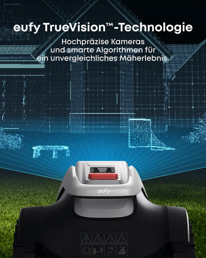 eufy E15 kabelloser Mähroboter ohne RTK Signalausfälle TrueVision Smart Navigation empfohlen bis 800m² Präzisionsrandschnitt App Steuerung Rasenroboter