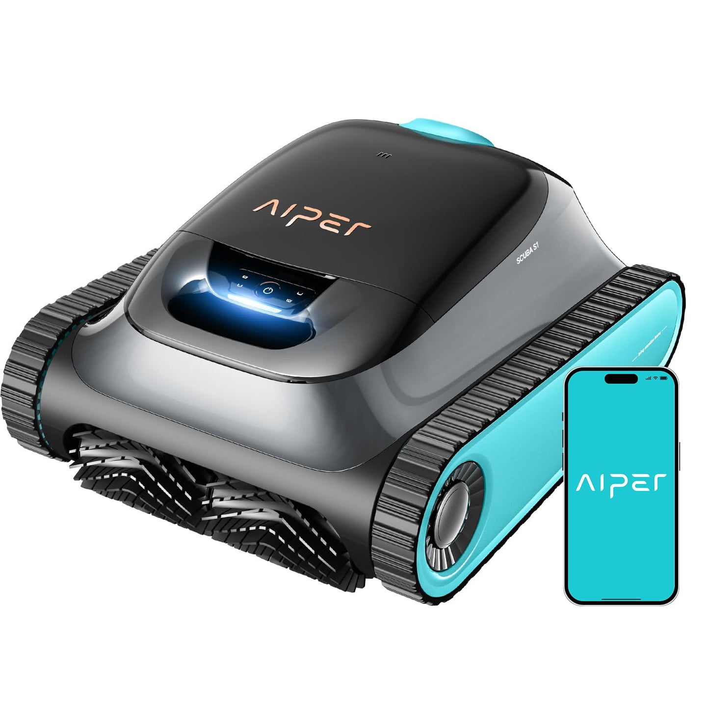 (2025 Upgrade) AIPER Scuba S1 Poolroboter Boden und Wand, Wasserlinienreinigung, 3μm Ultrafeiner Filter, 180 Min. Akkulaufzeit, 15900LPH Leistungsstarker Poolsauger mit APP, Für Eingelassene Pools
