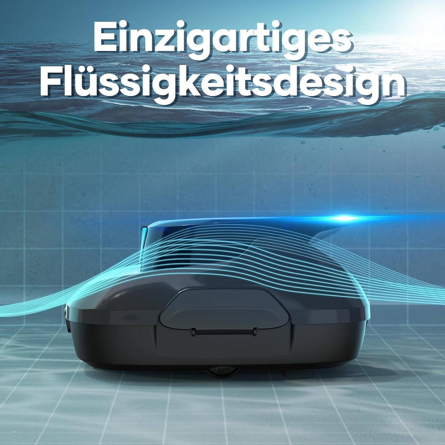 AIPER Poolroboter, Kabelloser Poolsauger Akku, 90 Minuten Reinigungszeit, Automatische Reinigung mit Selbsteinparkfunktion, Kompakter und Leichter Poolreiniger Ideal für Pools mit Flachem Boden