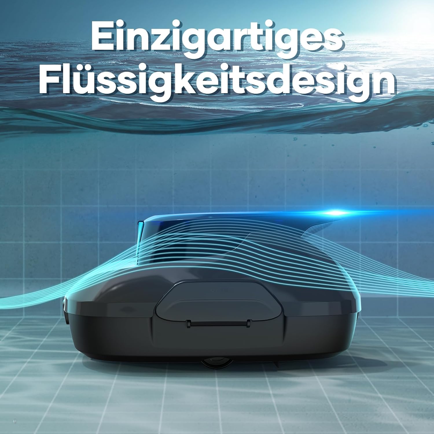 AIPER Poolroboter, Kabelloser Poolsauger Akku, 90 Minuten Reinigungszeit, Automatische Reinigung mit Selbsteinparkfunktion, Kompakter und Leichter Poolreiniger Ideal für Pools mit Flachem Boden