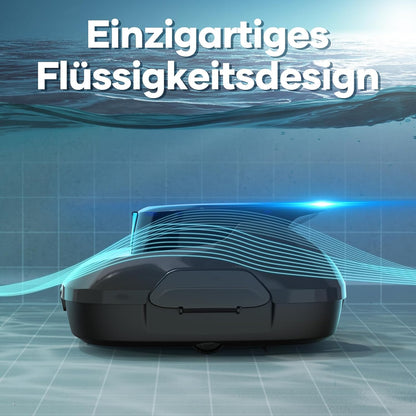 AIPER Poolroboter, Kabelloser Poolsauger Akku, 90 Minuten Reinigungszeit, Automatische Reinigung mit Selbsteinparkfunktion, Kompakter und Leichter Poolreiniger Ideal für Pools mit Flachem Boden