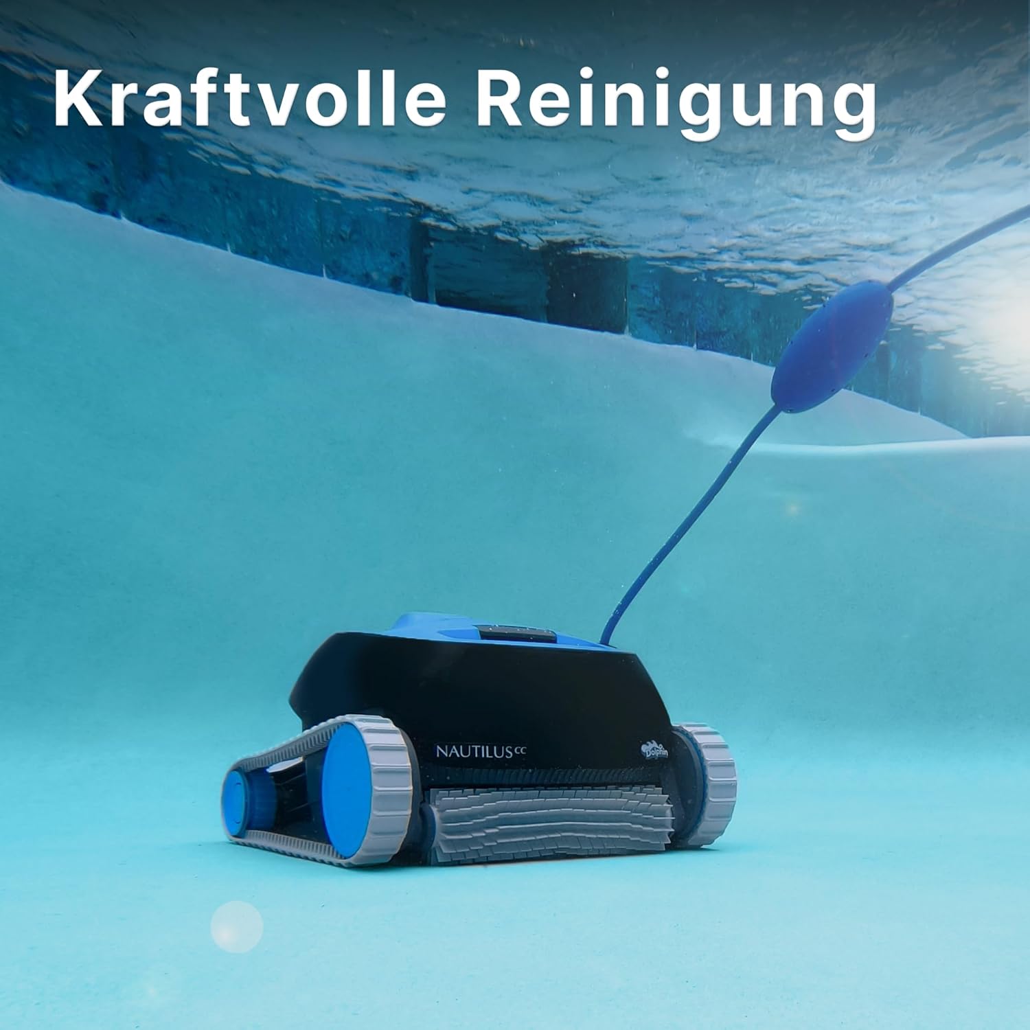 Dolphin Nautilus CC Automatischer Poolreiniger Poolroboter mit Kabel - Boden und Wandreinigung - Energieeinsparung, Eingelassene Pools bis zu 10 m, Wasserpflege