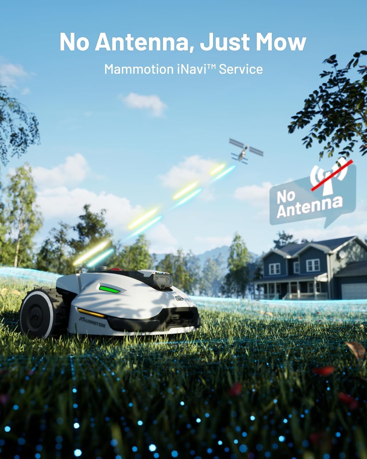 Mähroboter MAMMOTION YUKA 3000 ohne Kabel NetRTK Vision Auto-Kartierung empfohlen 3000m² bis 4000m² mit 4G Modul geeignet für Steigungen bis 50%