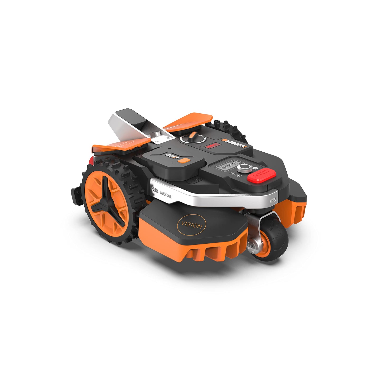 Landroid Vision M550 WR205E WORX Mähroboter kabellos bis 550m² KI Rasenroboter mit WLAN Bluetooth aktive Hindernisvermeidung Igelschutz Technologie