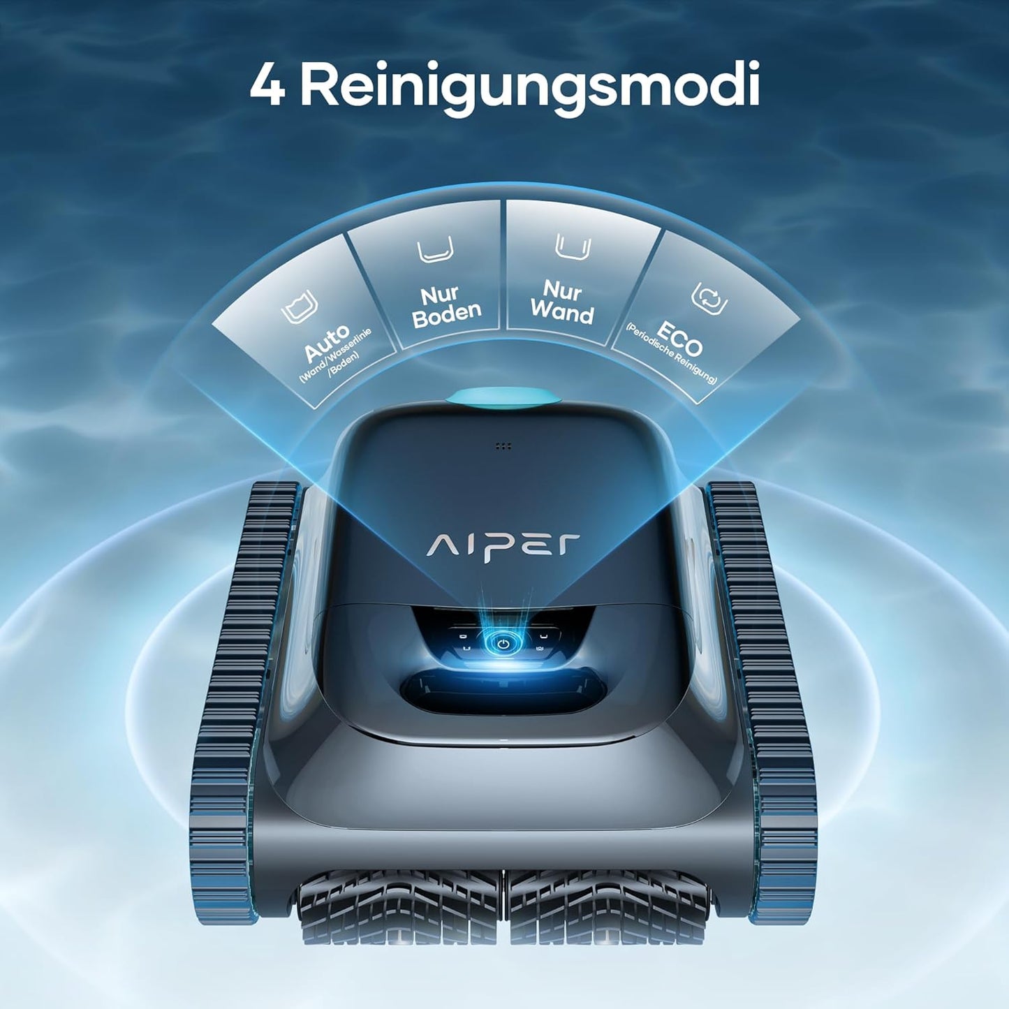 (2025 Upgrade) AIPER Scuba S1 Poolroboter Boden und Wand, Wasserlinienreinigung, 3μm Ultrafeiner Filter, 180 Min. Akkulaufzeit, 15900LPH Leistungsstarker Poolsauger mit APP, Für Eingelassene Pools
