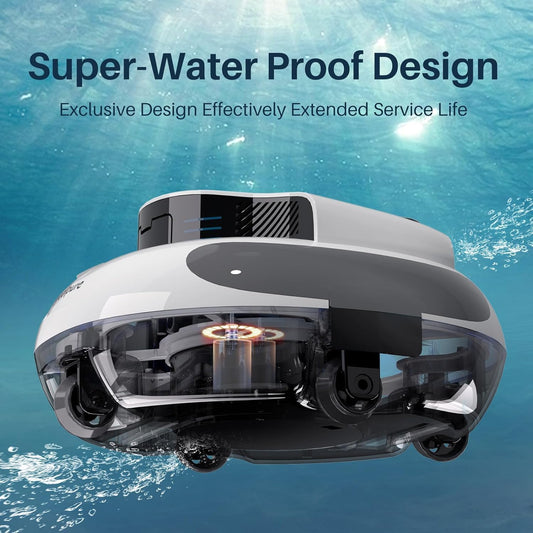 POOLPURE Poolroboter, 5000mah-Akku, 120min Leistungsstarke Reinigung, Kabelloser Poolsauger Akku, Automatisches Parken, LED-Anzeigen, IPX8 Wasserdicht, Ideal für Pools 90 m²