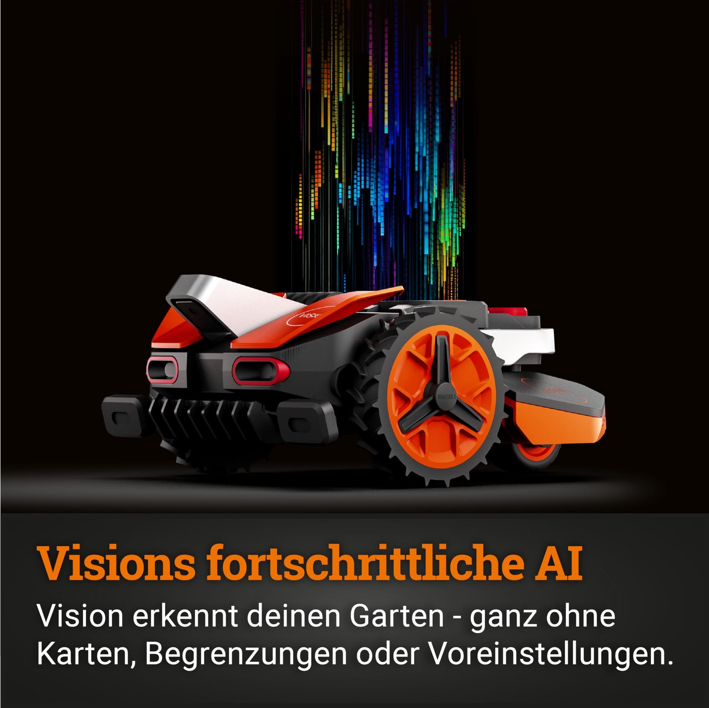 Landroid Vision M550 WR205E WORX Mähroboter kabellos bis 550m² KI Rasenroboter mit WLAN Bluetooth aktive Hindernisvermeidung Igelschutz Technologie