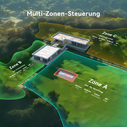 Kabelloser Mähroboter HOOKII Neomow X 3D LiDAR SLAM Vision Fusion Auto Kartierung bis 4000m² mit 4G Modul GPS Schnitthöhe 30-85mm 45° Steigung leise