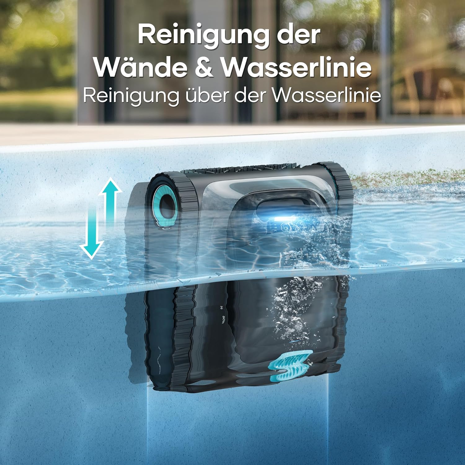(2025 Upgrade) AIPER Scuba S1 Poolroboter Boden und Wand, Wasserlinienreinigung, 3μm Ultrafeiner Filter, 180 Min. Akkulaufzeit, 15900LPH Leistungsstarker Poolsauger mit APP, Für Eingelassene Pools