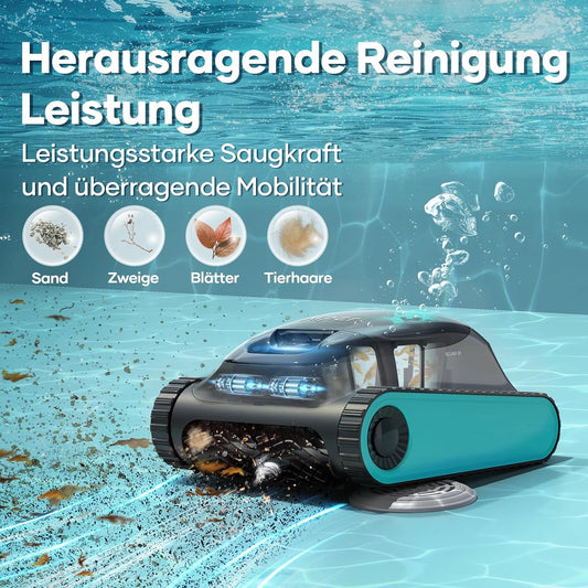 AIPER Scuba S1 Poolroboter Boden und Wand, Kabelloser Poolsauger mit Wandklettern, Intelligenten Navigation 2.0, 150 Minuten Batterielaufzeit, Poolreiniger für Eingelassene Pools bis zu 150㎡