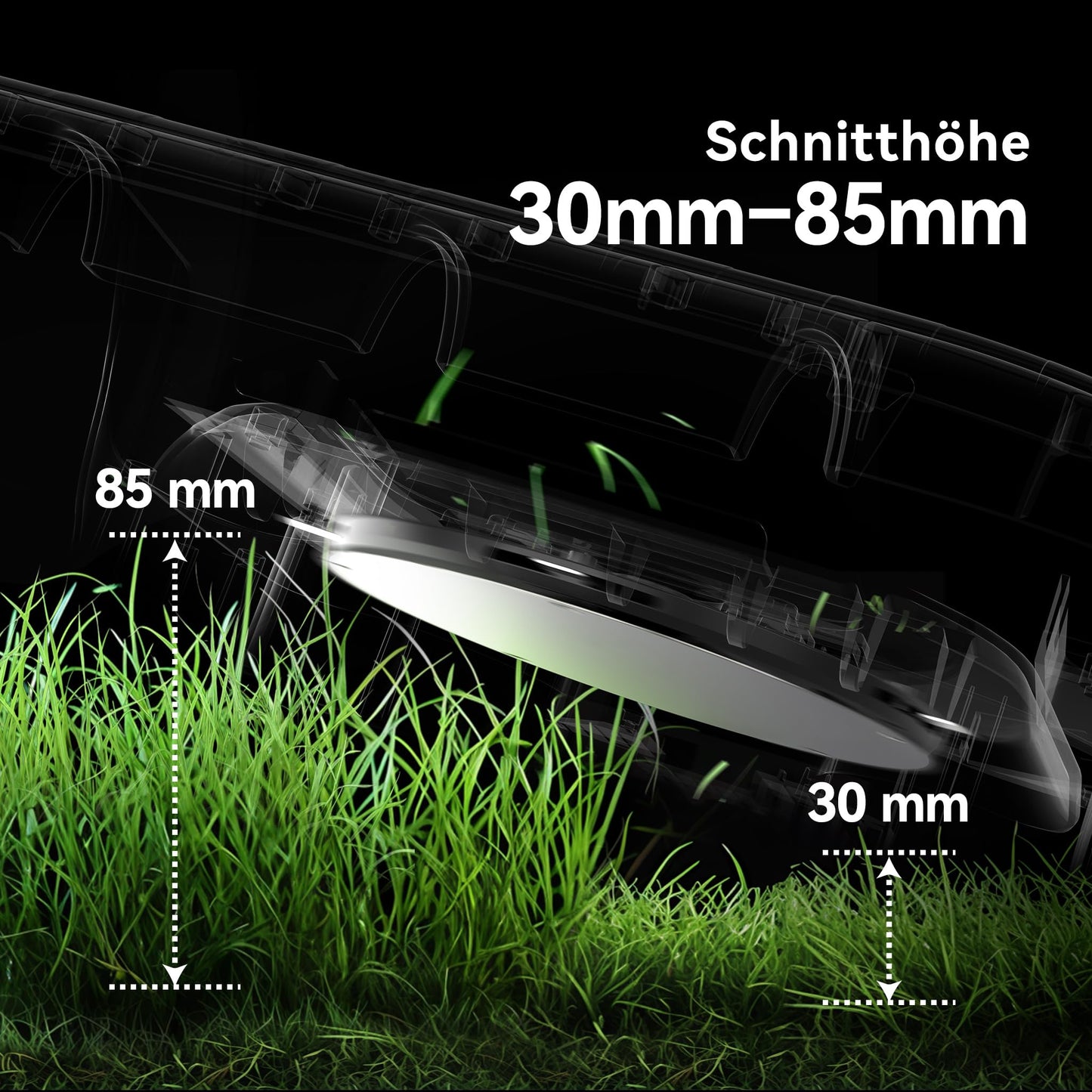 Kabelloser Mähroboter HOOKII Neomow X 3D LiDAR SLAM Vision Fusion Auto Kartierung bis 4000m² mit 4G Modul GPS Schnitthöhe 30-85mm 45° Steigung leise