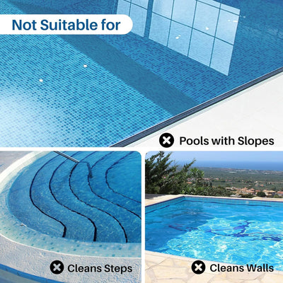 POOLPURE Poolroboter, 5000mah-Akku, 120min Leistungsstarke Reinigung, Kabelloser Poolsauger Akku, Automatisches Parken, LED-Anzeigen, IPX8 Wasserdicht, Ideal für Pools 90 m²
