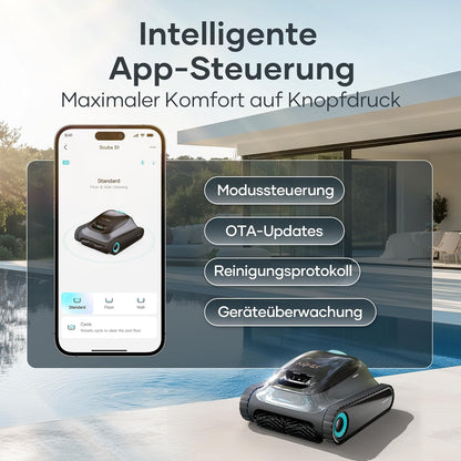 (2025 Upgrade) AIPER Scuba S1 Poolroboter Boden und Wand, Wasserlinienreinigung, 3μm Ultrafeiner Filter, 180 Min. Akkulaufzeit, 15900LPH Leistungsstarker Poolsauger mit APP, Für Eingelassene Pools