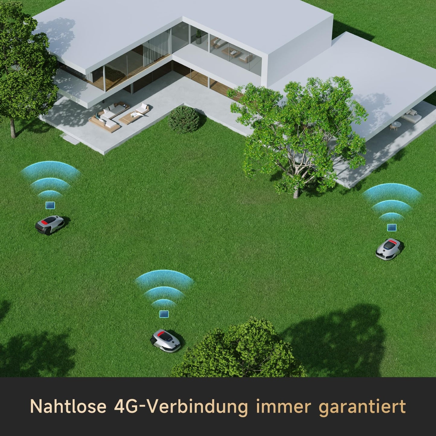 Kabelloser Mähroboter DREAME A2 mit 3D LiDAR KI Kamera Auto Kartierung für 3000m² Dual Fusion Mapping OmniSense 2.0 Hindernisvermeidung EdgeMaster